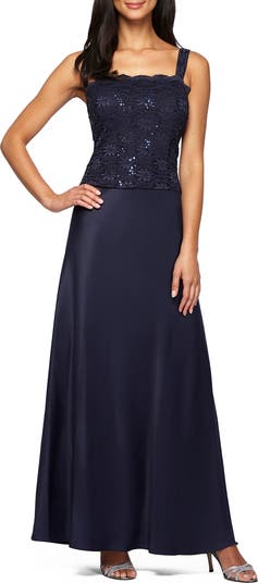 Alex Evenings Sequin Lace Satin Gown with Jacket Nordstrom