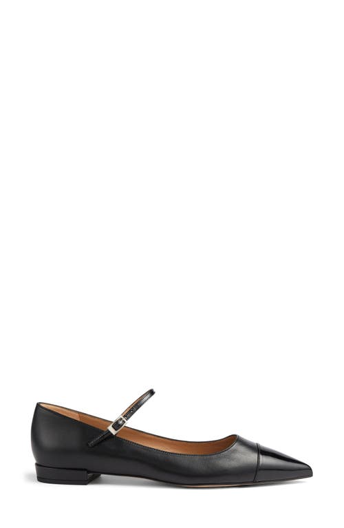 Lk Bennett Monty Pointed Cap Toe Mary Jane Flat In Animal Print