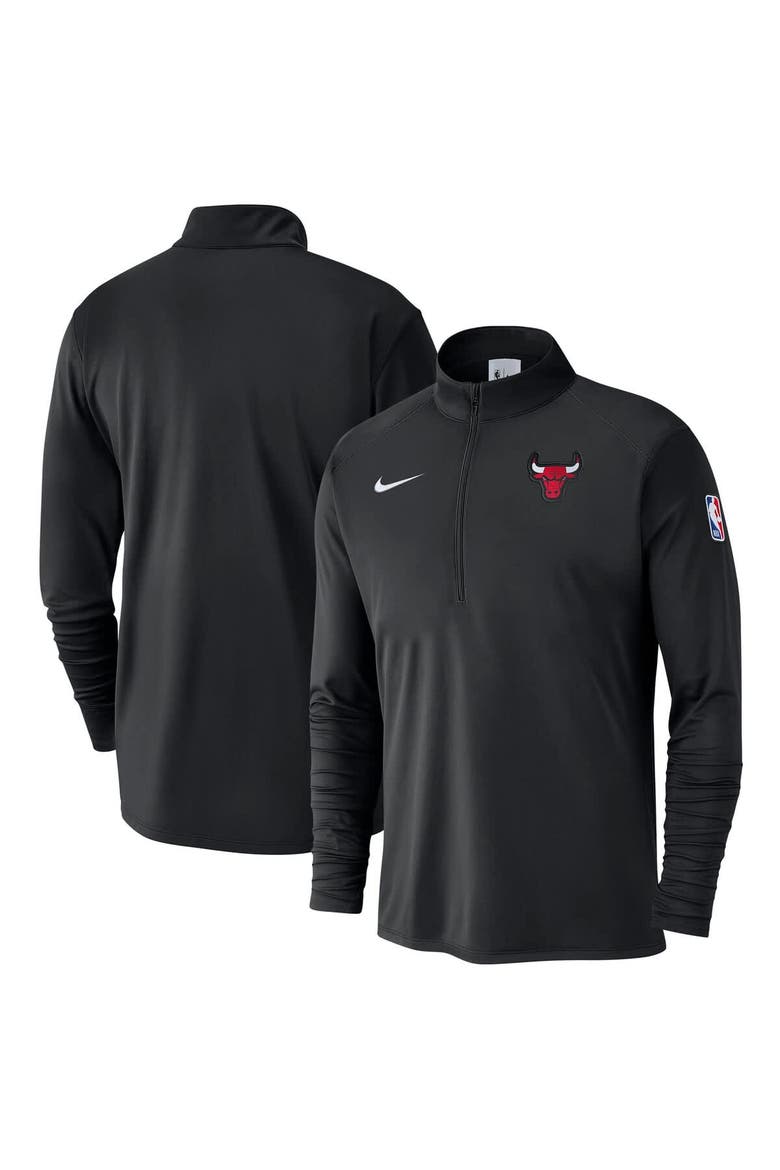 Men's Nike Black Chicago Bulls 2024/25 Courtside Performance Half-Zip Top, Main, color, Black