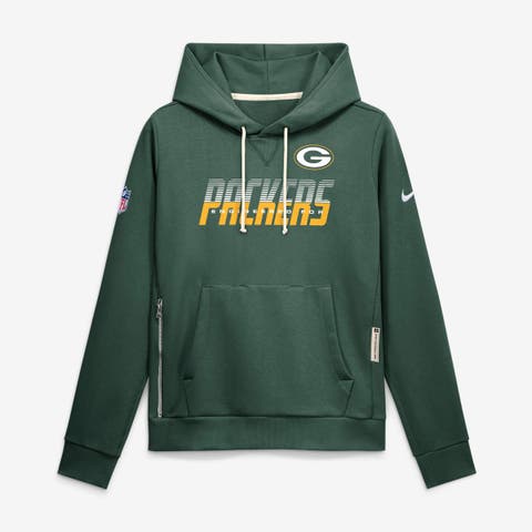 Women's Nike Green Green Bay Packers Sideline Standard Issue Dri-FIT Hoodie