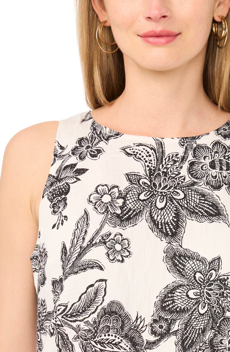 Vince Camuto Sleeveless Print Top, Alternate, color, 