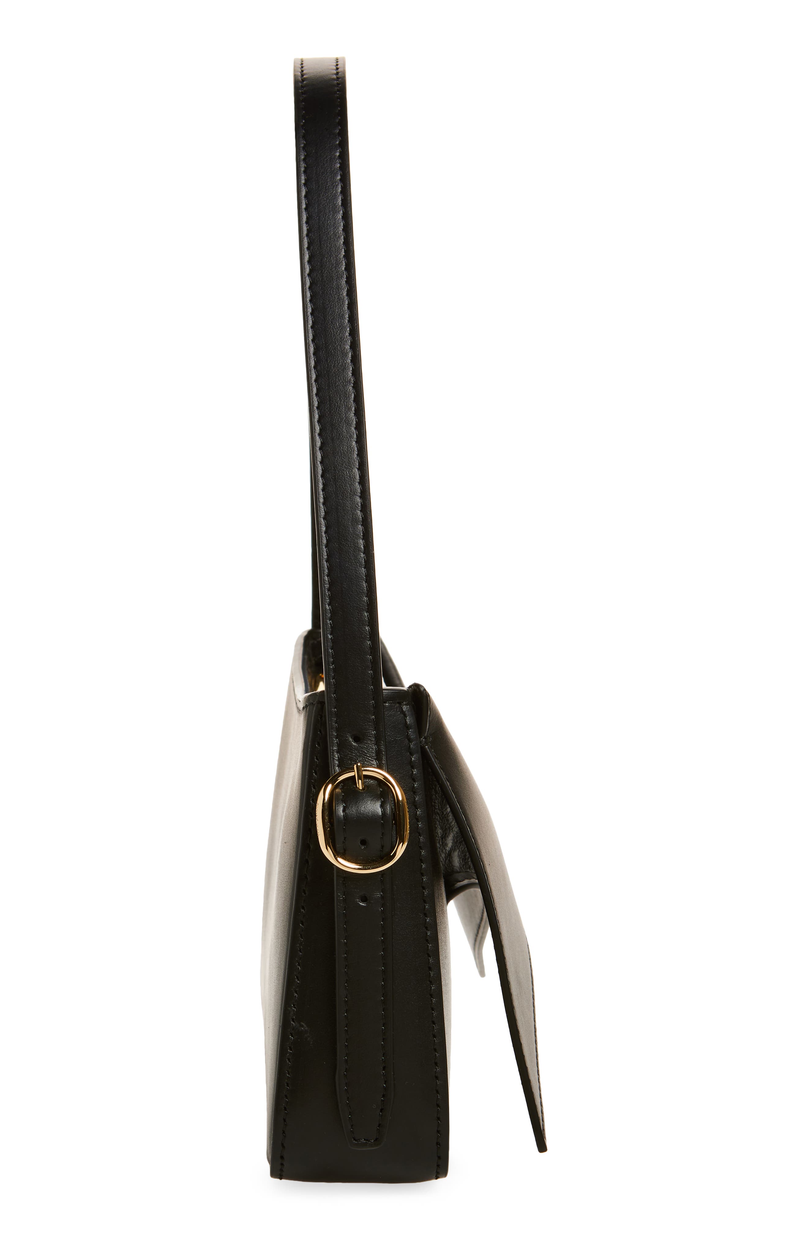 Coperni Belted Baguette Leather Shoulder Bag, Alternate, color, 