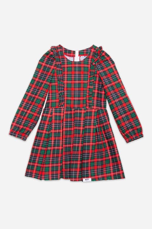 Worthy Threads Kids'  Long Sleeve Ruffle Dress In Red