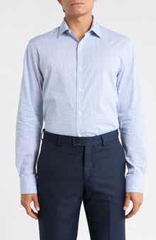 Slim Fit Stretch Gingham Shirt