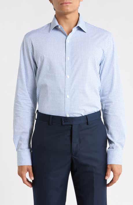 Slim Fit Stretch Gingham Shirt