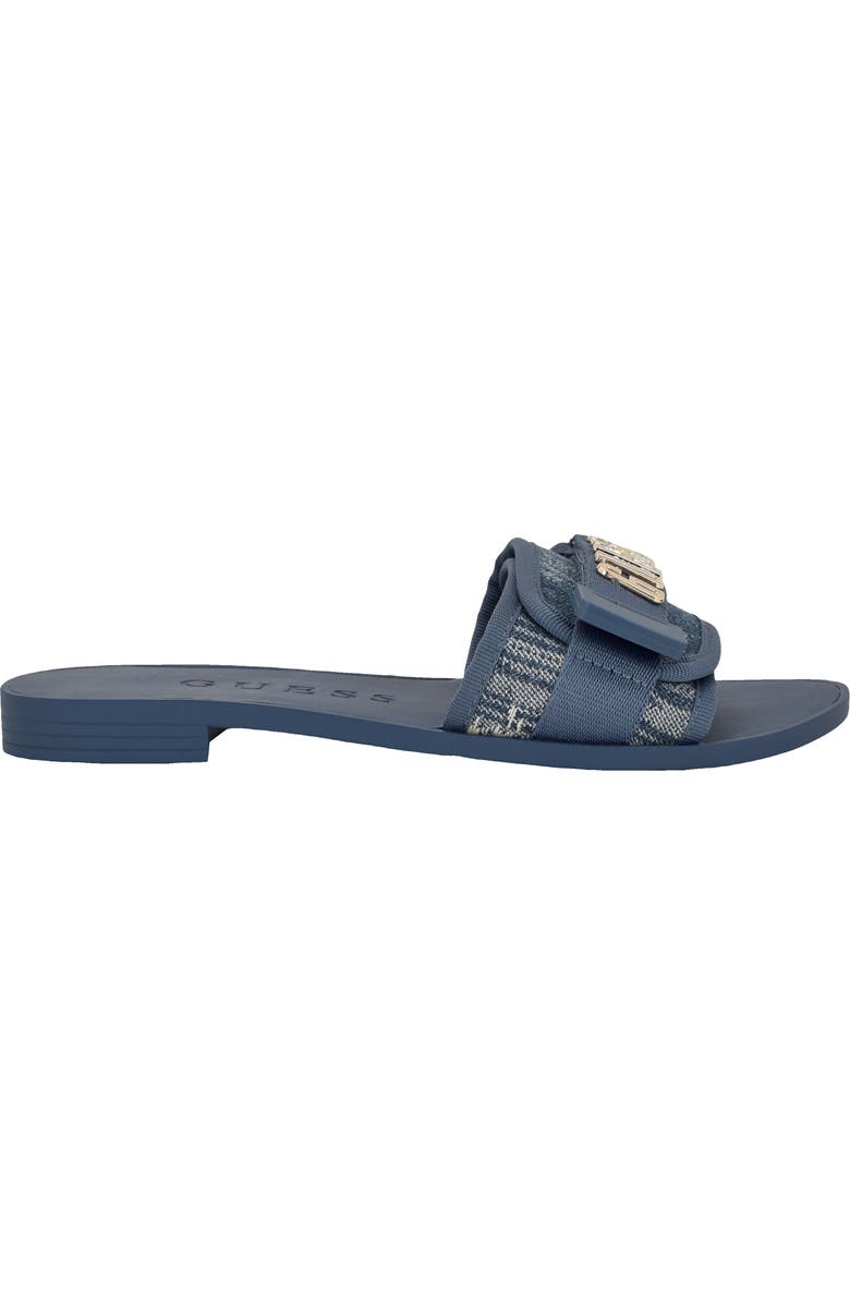 GUESS Elyze Slide Sandal, Alternate, color, Medium Blue