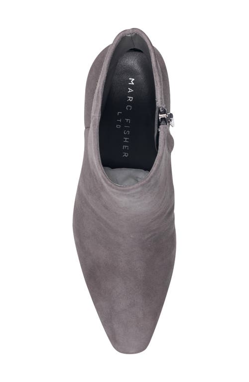 Marc Fisher Ltd Yanara Leather Zip Booties In Gray