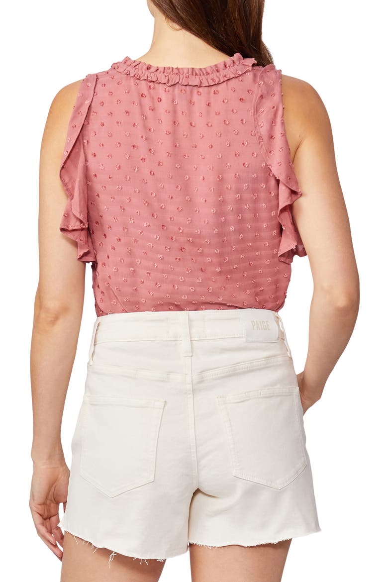 Amala Swiss Dot Lace-Up Top, Alternate, color, MT BR DST