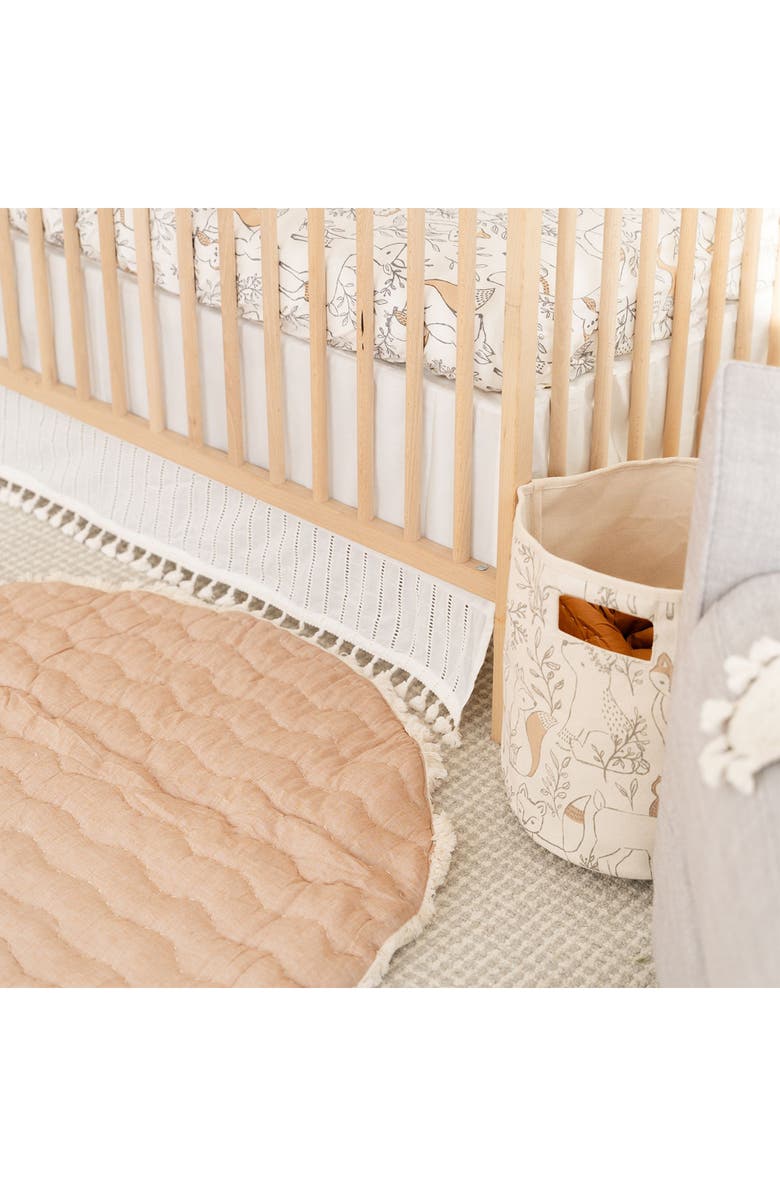 CRANE BABY Round Nursery Storage Bin, Alternate, color, Brown Woodland Animal