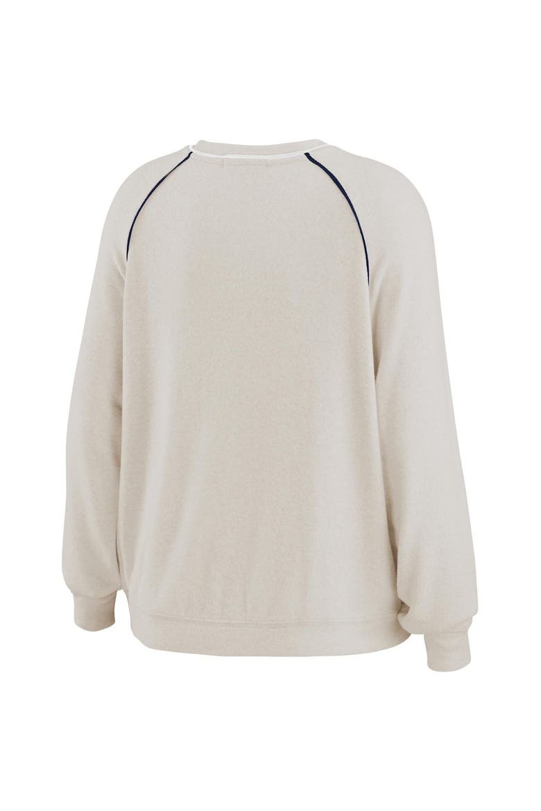 Women's WEAR by Erin Andrews Oatmeal Toronto Maple Leafs Raglan Pullover Sweatshirt & Pants Lounge Set, Alternate, color, Oatmeal