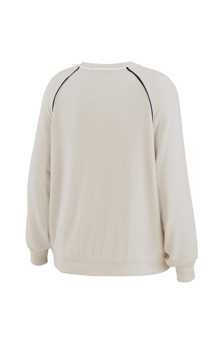 WEAR by Erin Andrews Women's WEAR by Erin Andrews Oatmeal Toronto Maple Leafs Raglan Pullover Sweatshirt & Pants Lounge Set, Alternate, color,