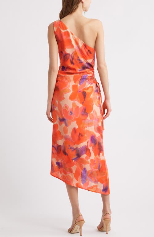 Chelsea28 Floral One-shoulder Sheath Dress In Pink Floral Multi