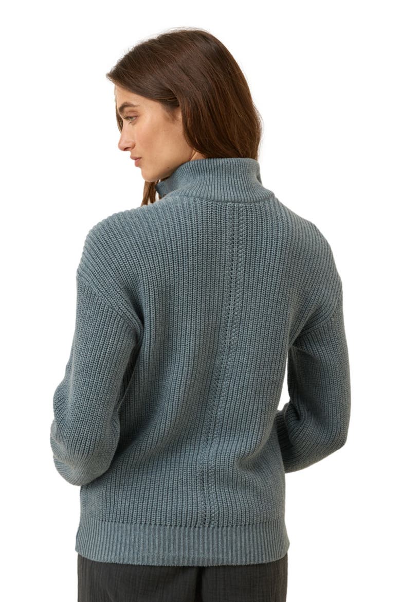 Luxe Knit Henley Sweater, Alternate, color, River Rock Heather