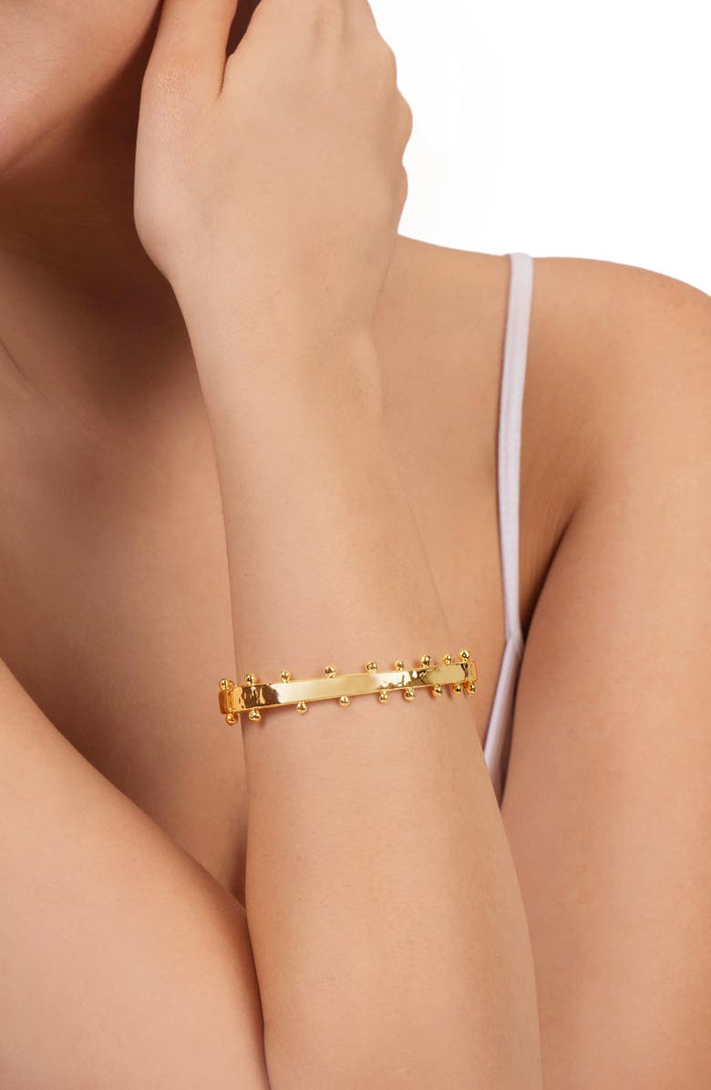 Anabel Aram Jewelry Milos Hinged Bangle, Alternate, color, Gold