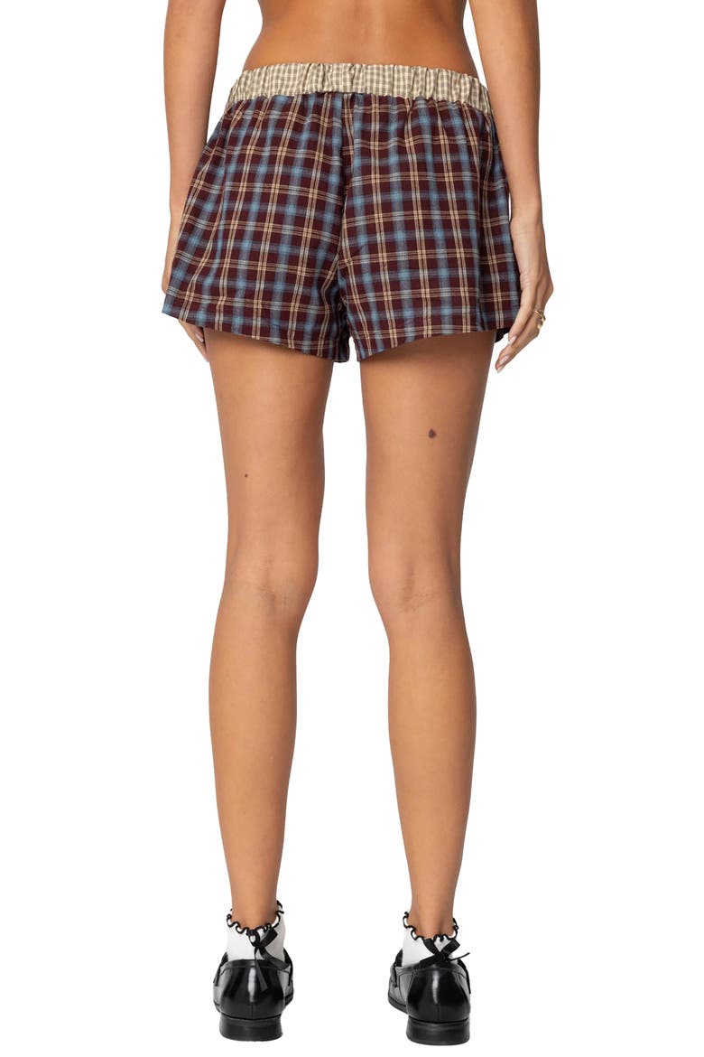 Mix Plaid Cotton Boxer Shorts, Alternate, color, MIX