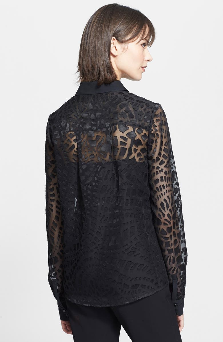 Rachel Zoe 'Quentin' Burnout Shirt, Alternate, color, 