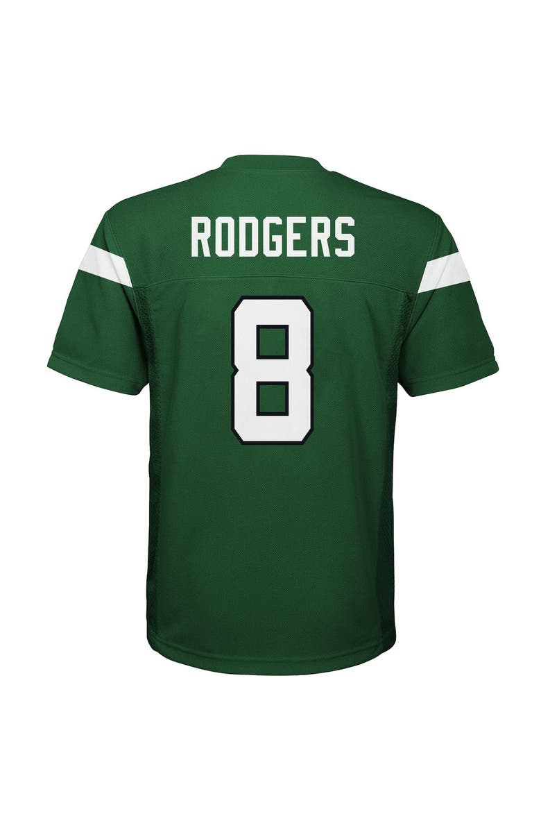 Outerstuff Youth Aaron Rodgers Gotham Green New York Jets Replica Player Jersey, Alternate, color,