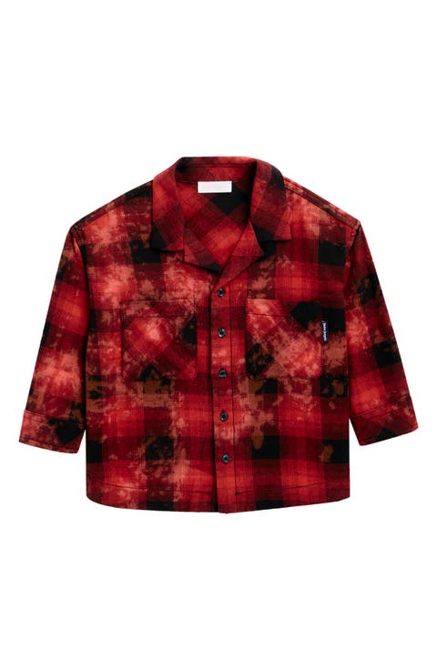 Kids' Bleached Flannel Shirt
