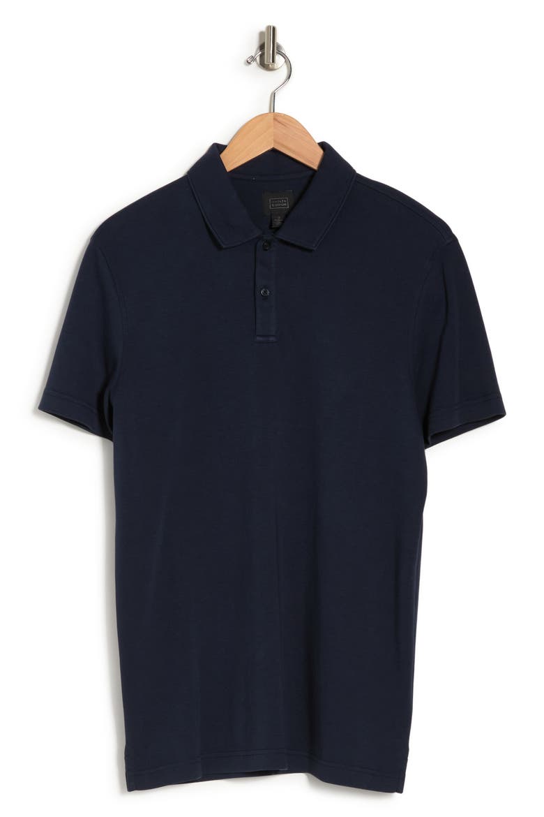 Solid Interlock Polo, Alternate, color, NAVY BLAZER