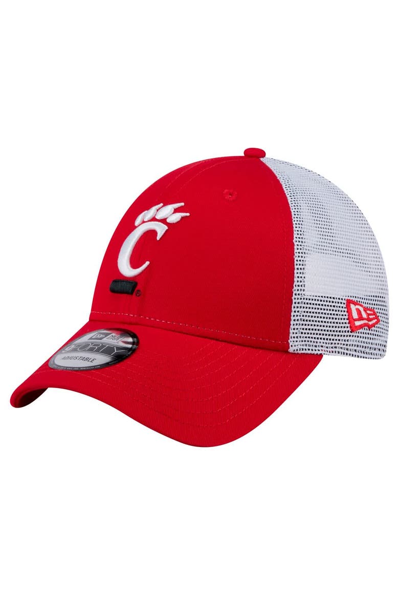 Men's New Era  Red Cincinnati Bearcats Trucker 9FORTY Adjustable Hat, Main, color, Red