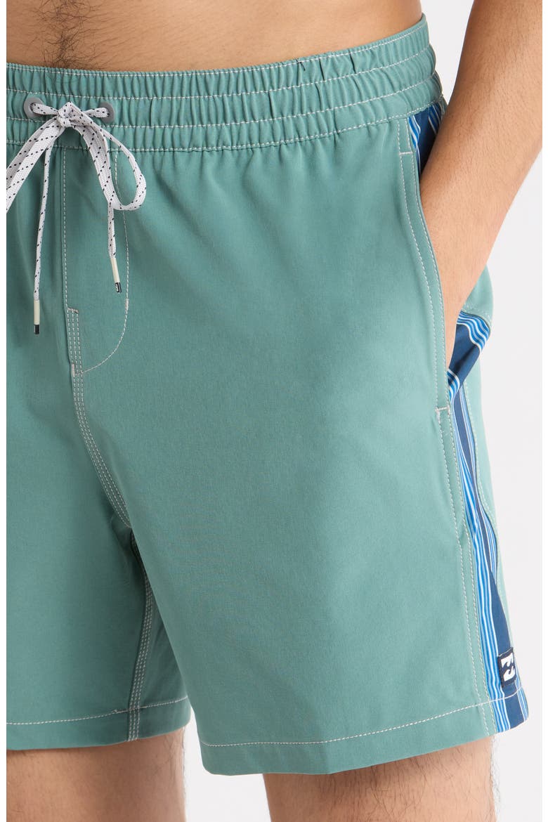 Dbah Panel Loopback Swim Trunks, Alternate, color, DEEP SEA