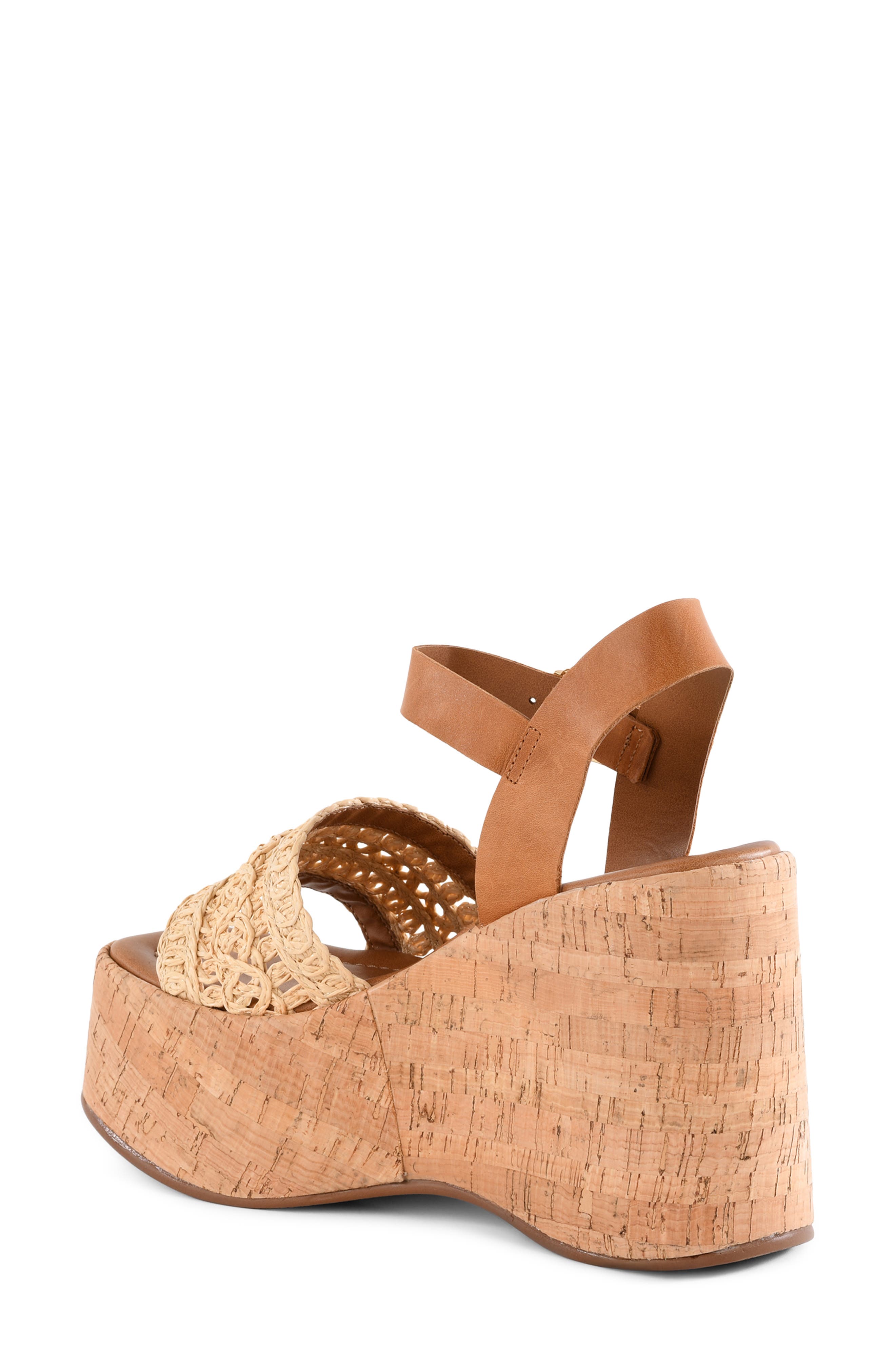Willow Platform Wedge Sandal, Alternate, color, NATURAL