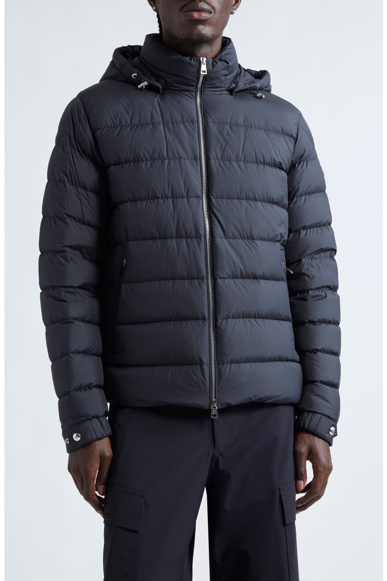 Arneb Down Puffer Jacket with Removable Hood, Main, color, BLACK