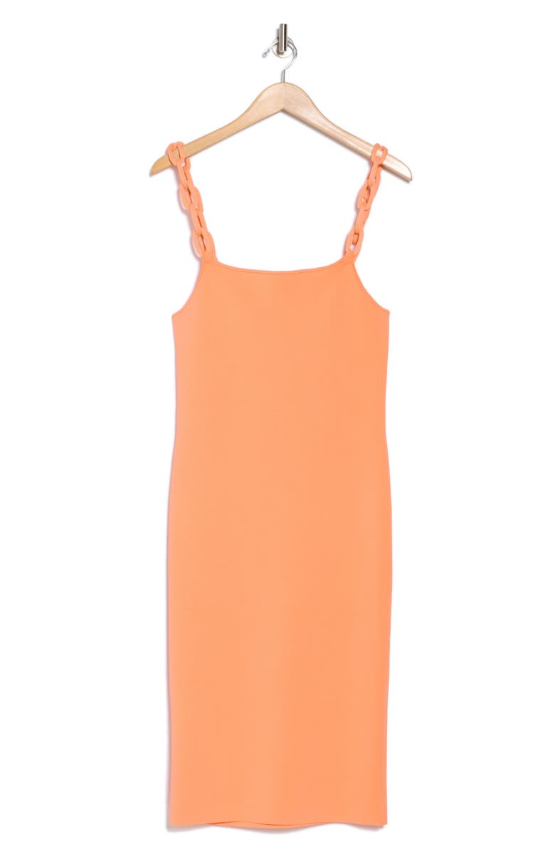 Alice + Olivia Alina Braid Strap Body-Con Dress, Main, color, Coral