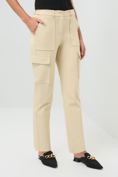 Anatomie Sloane Performance Twill Cargo Straight Leg Pant In White