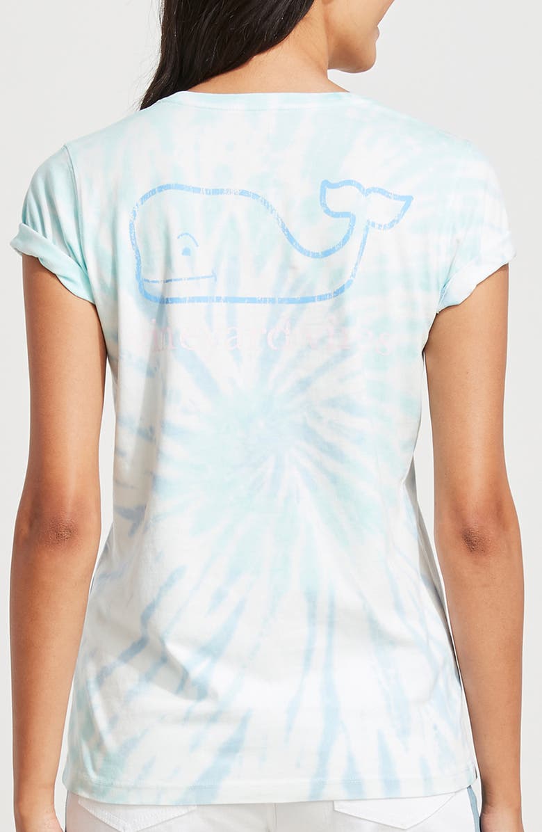 vineyard vines Swirl Tie Dye Whale Pocket T-Shirt, Alternate, color, 