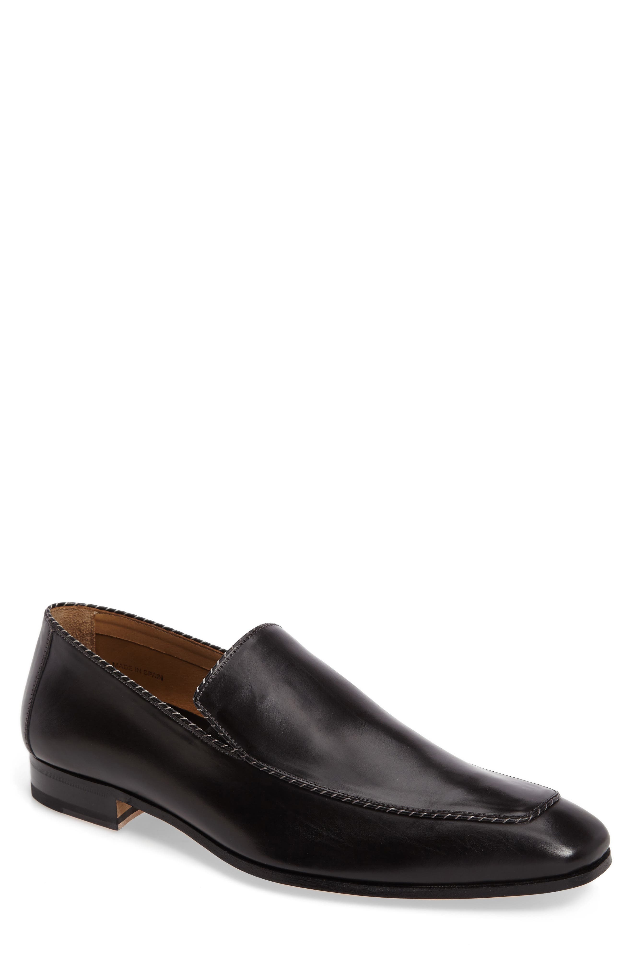 Brandt Venetian Loafer, Main, color, BLACK LEATHER
