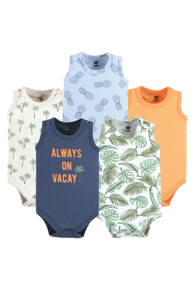 Cotton Tank-Style Bodysuits, Main, color, Vacay