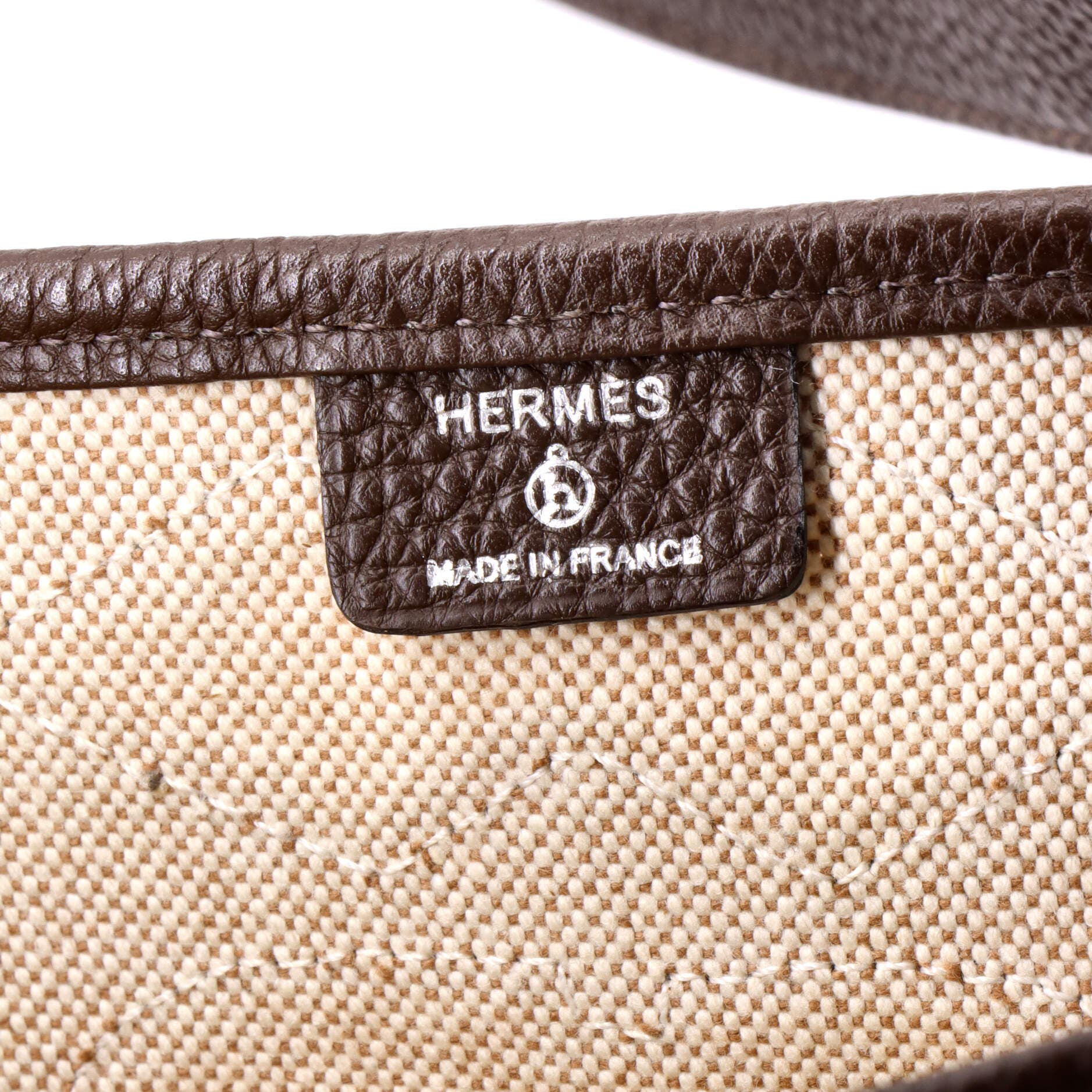 Pre-Owned Hermes Petit H Dream Catcher Tote Toile and Leather, Alternate, color, Ecru