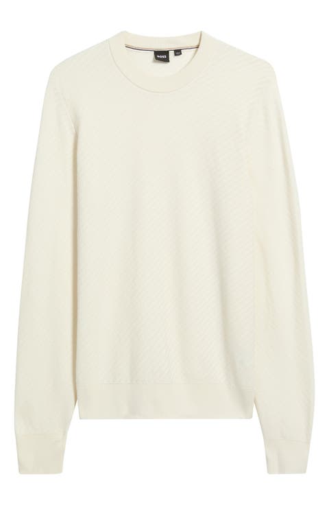 H-Lofranco Textured Cotton Crewneck Sweater