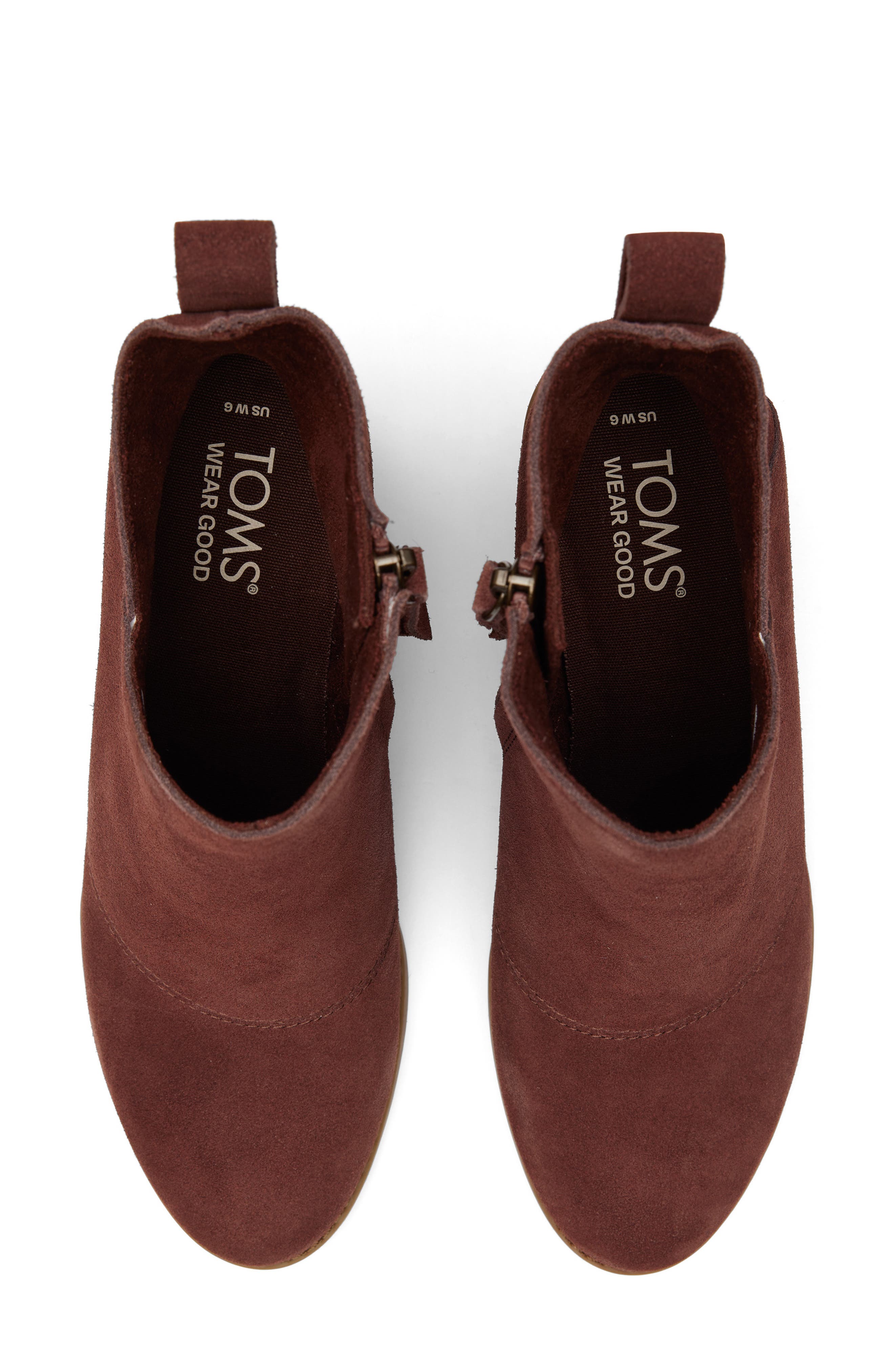 TOMS Sutton Wedge Boot, Alternate, color, Dark Brown