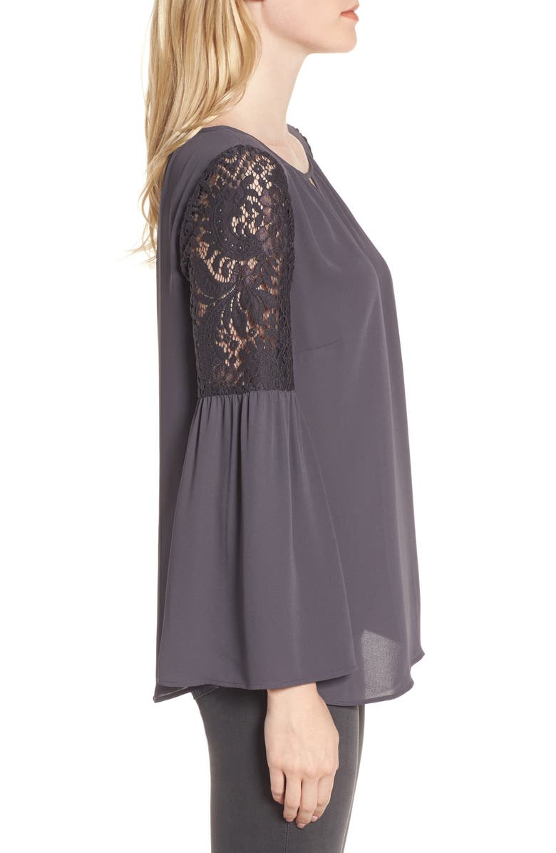 Chelsea28 Lace Bell Sleeve Top, Alternate, color,