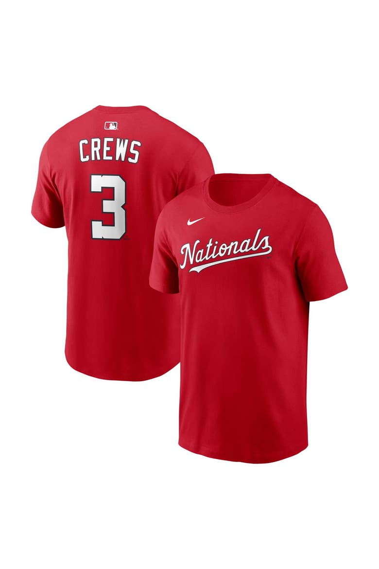 Men's Nike Dylan Crews Red Washington Nationals Name & Number T-Shirt, Main, color, Red