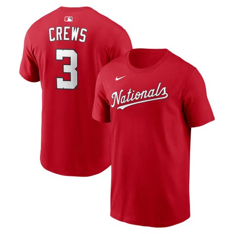 Men's Nike Dylan Crews Red Washington Nationals Name & Number T-Shirt