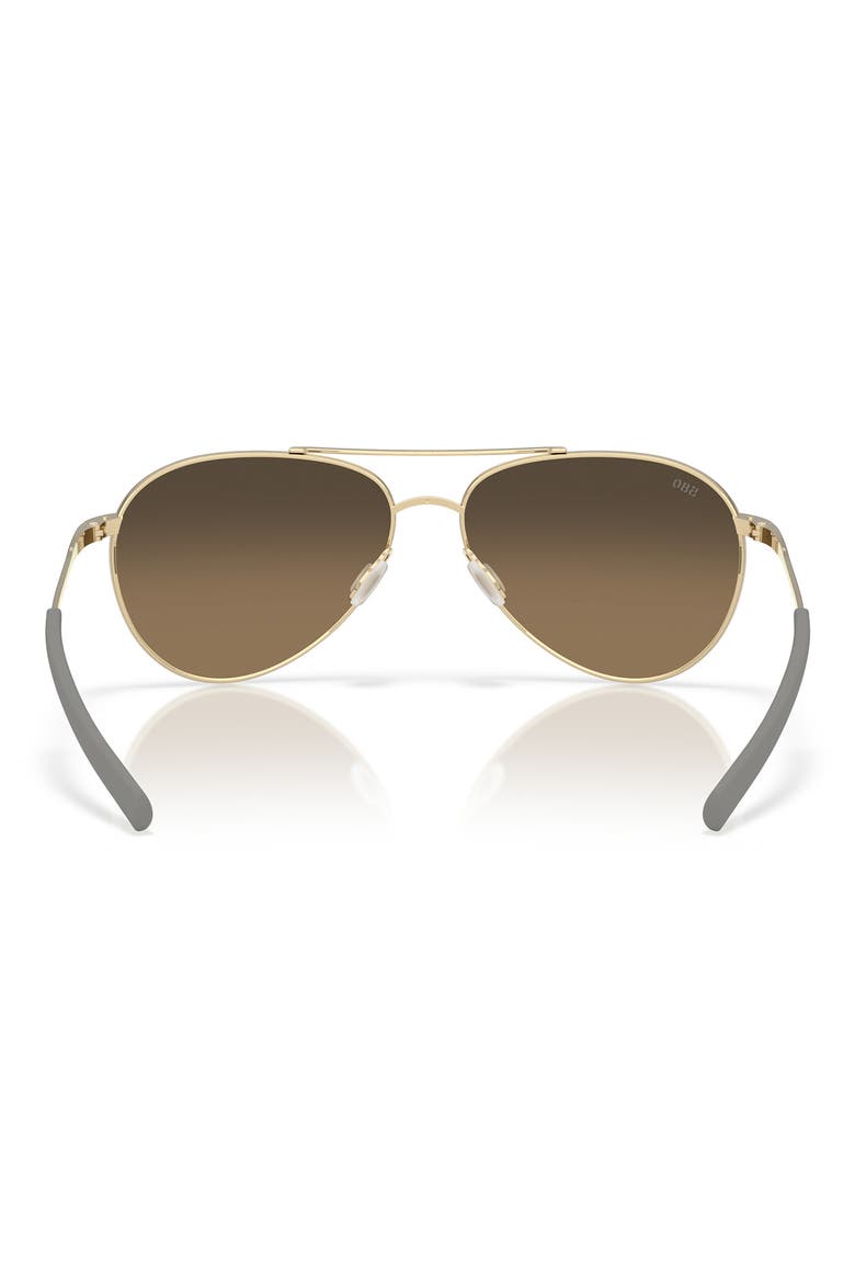 Piper 58mm Gradient Polarized Pilot Sunglasses, Alternate, color, BRUSHED GOLD / COPPER