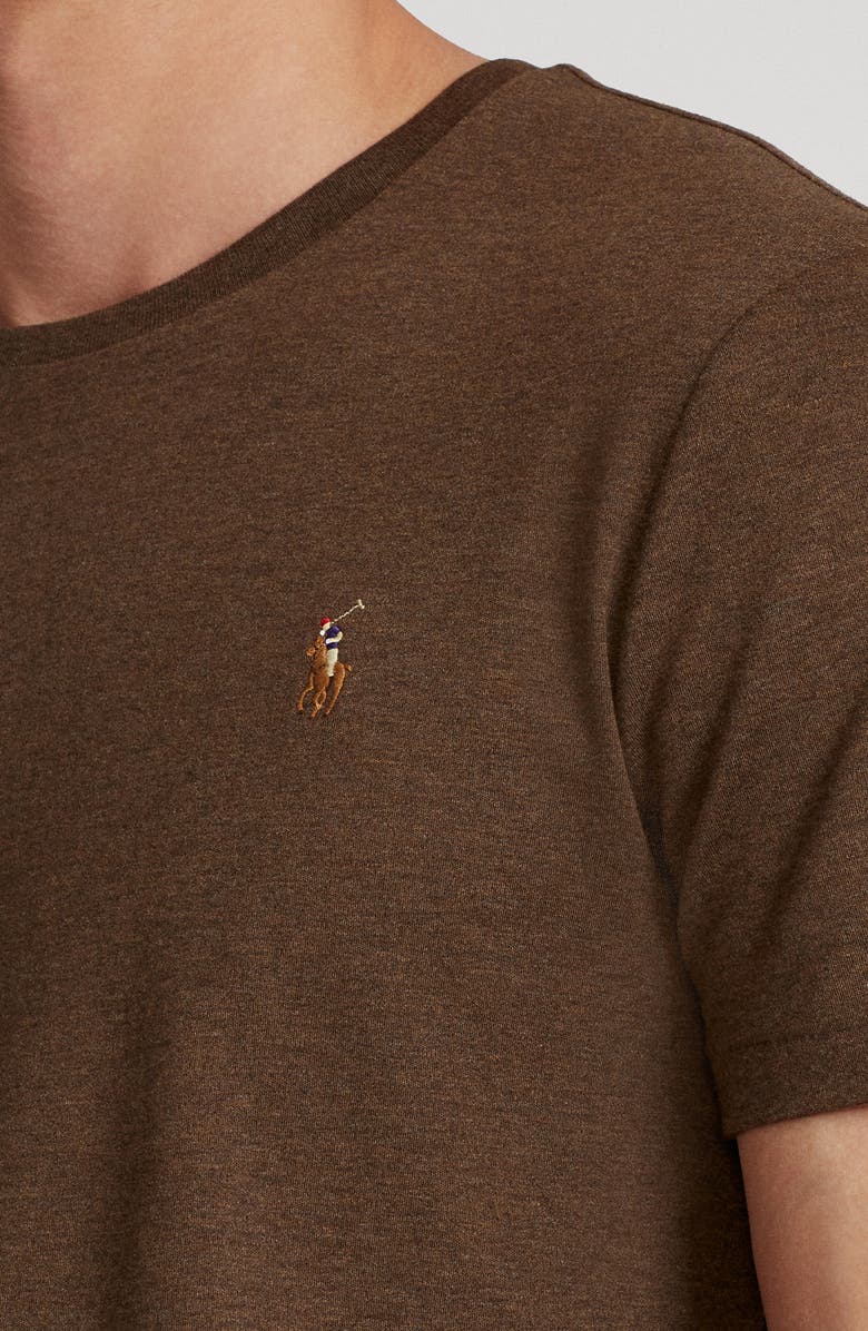 Polo Ralph Lauren Classic Fit Cotton Crewneck T-Shirt, Alternate, color, Nutmeg Brown Heather