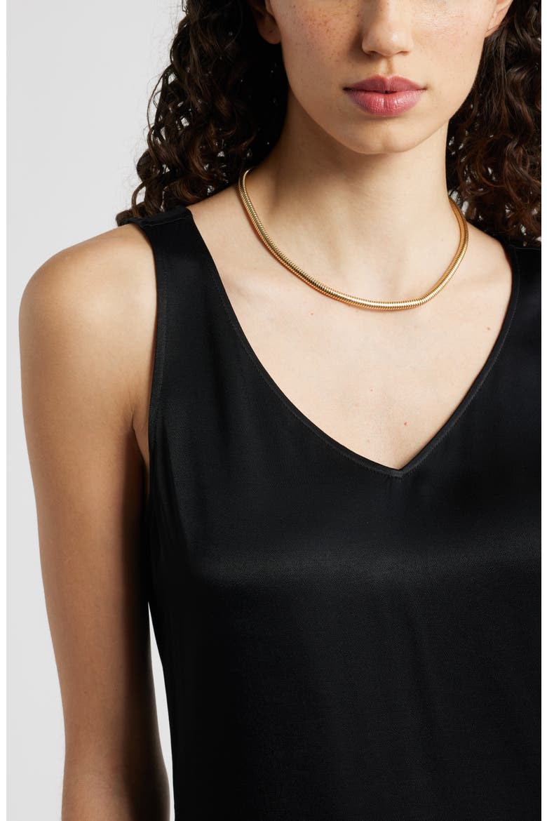 Satin Shell Top, Alternate, color, BLACK