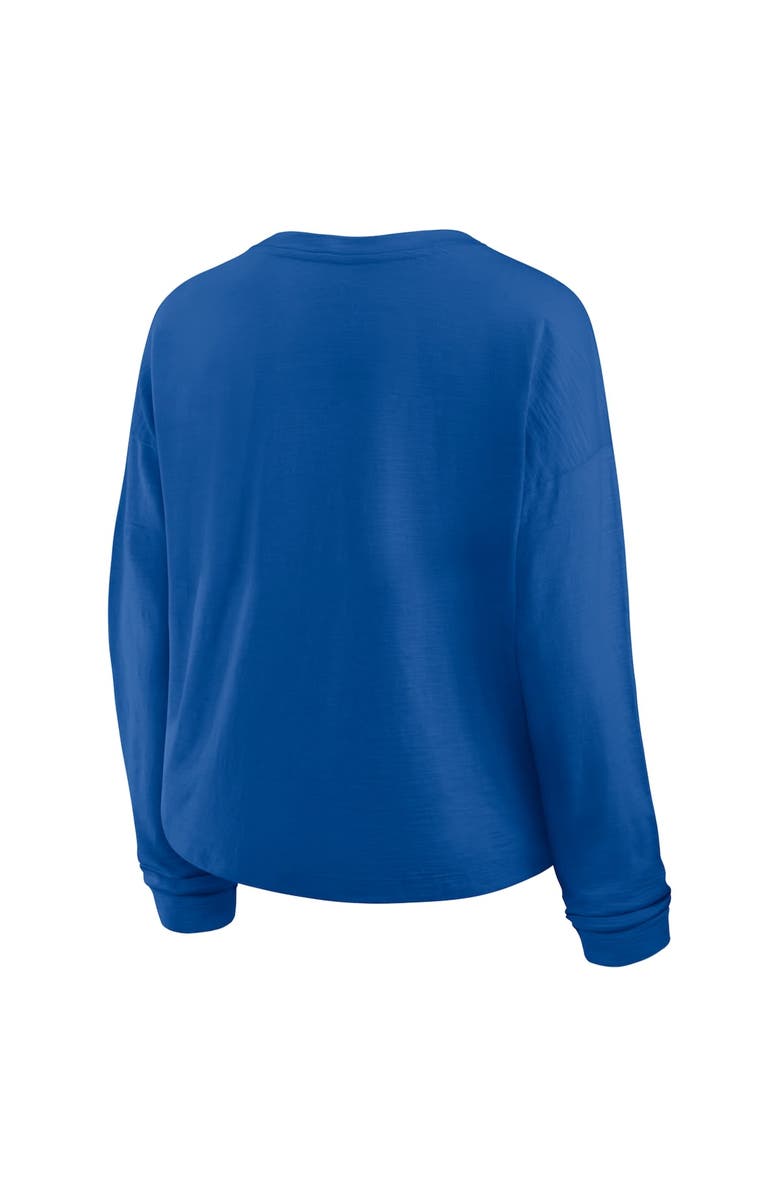 FANATICS Women
s Fanatics Blue New York Rangers Oversized All Out Effort Long Sleeve Henley T-Shirt, Alternate, color, Blue