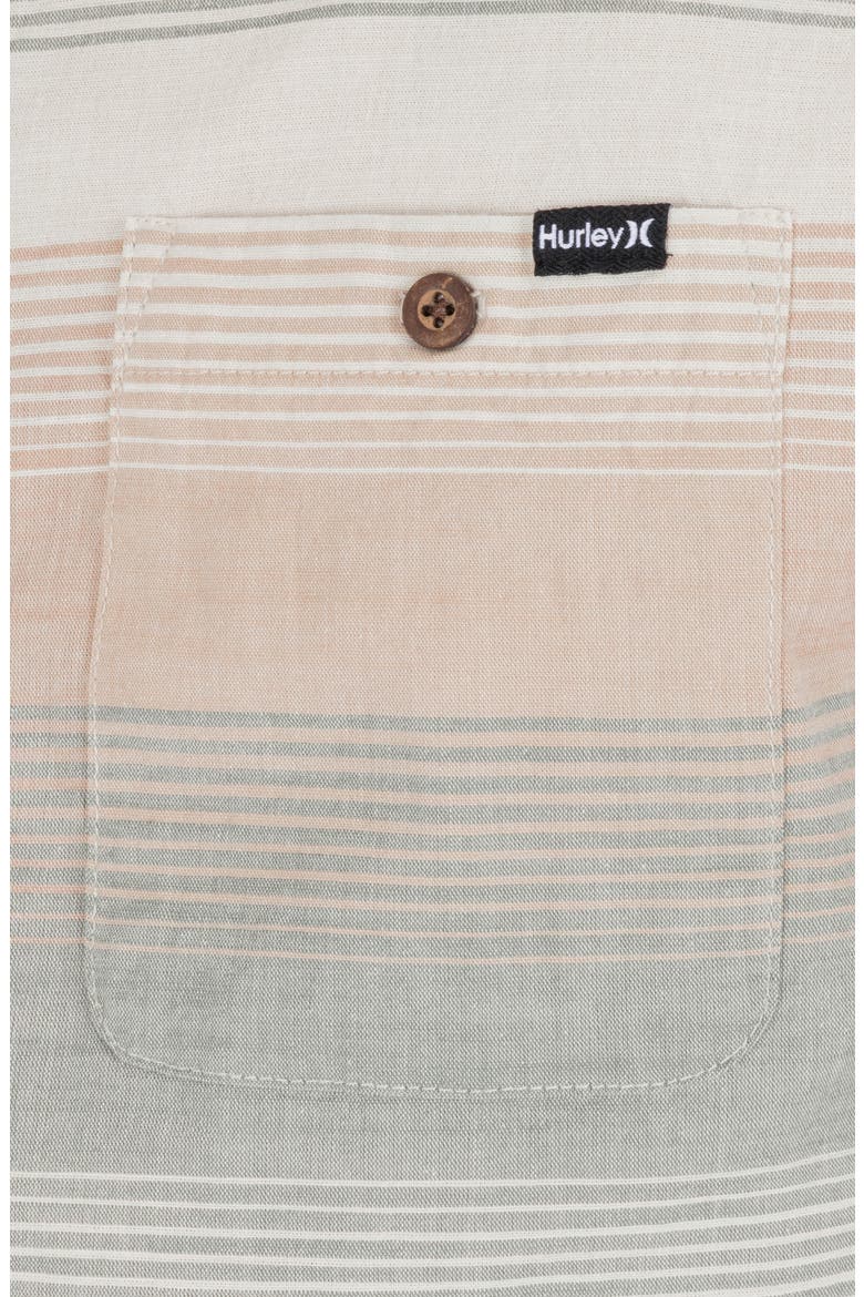 Lido Stripe Short Sleeve Button-Up Shirt, Alternate, color, GREAT WHITE