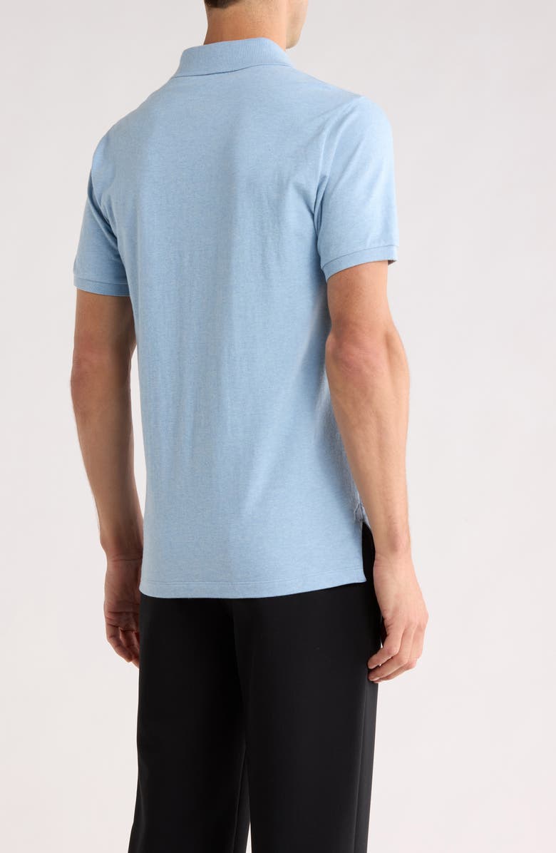 Bonobos Slim Stretch Cotton Polo, Alternate, color, Light Blue Heather