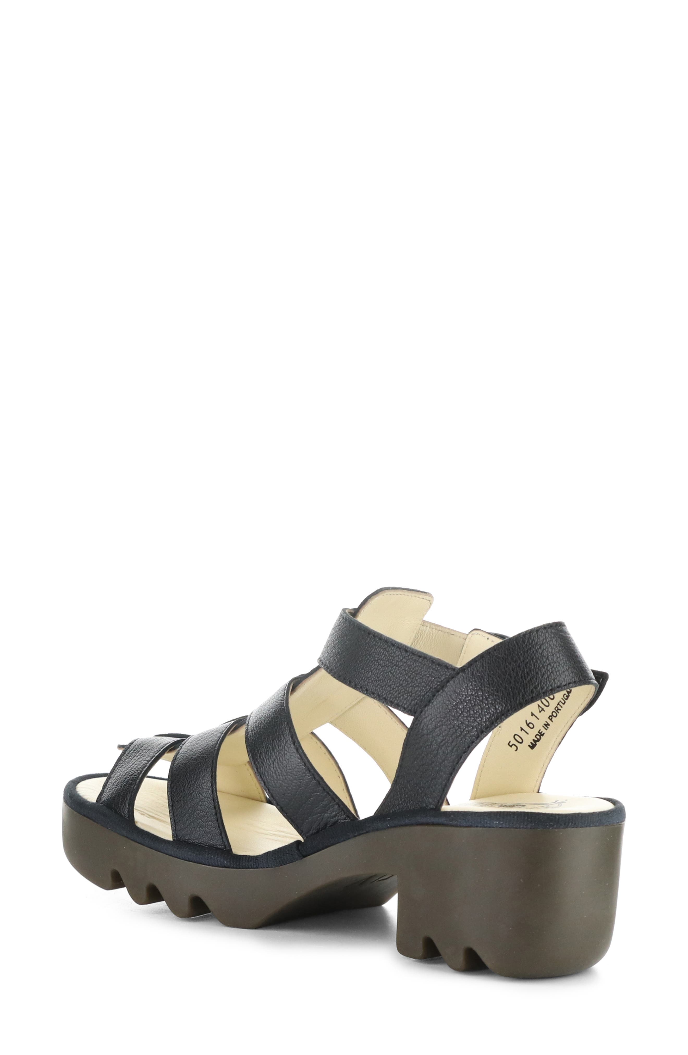 Fly London Lug Sole Sandal, Alternate, color, Black