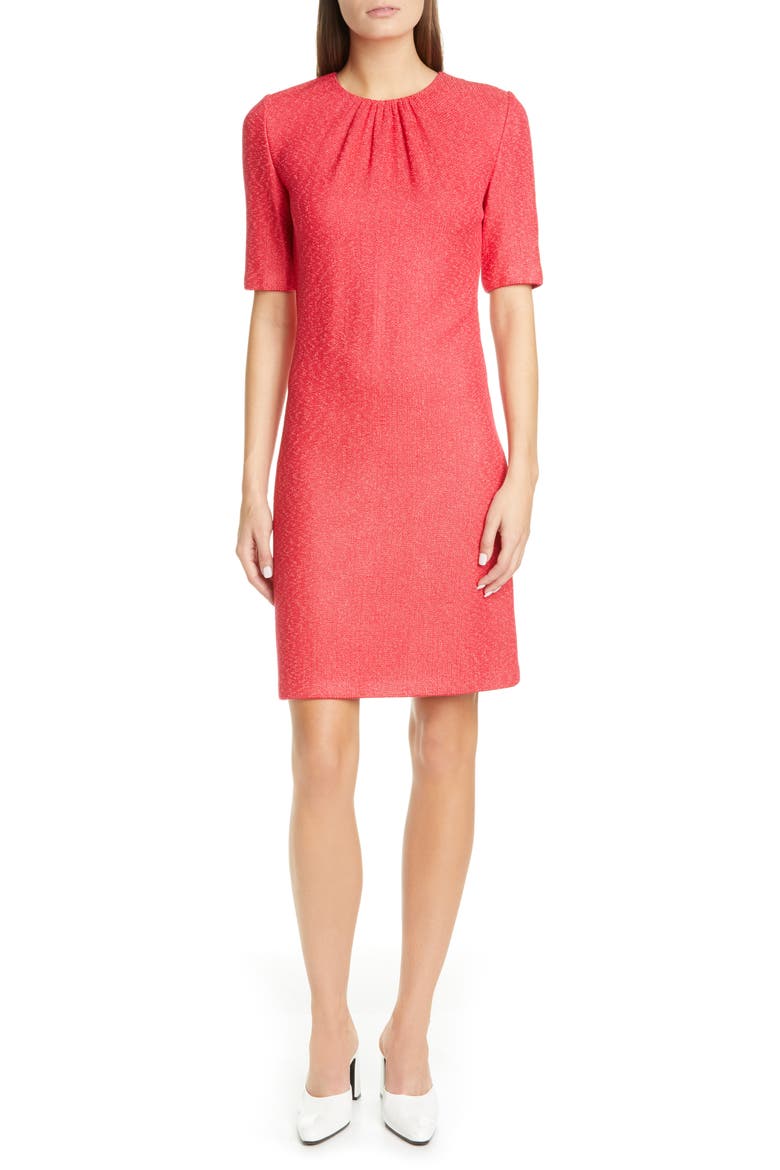 Elbow Sleeve Refined Knit Dress, Main, color, POPPY