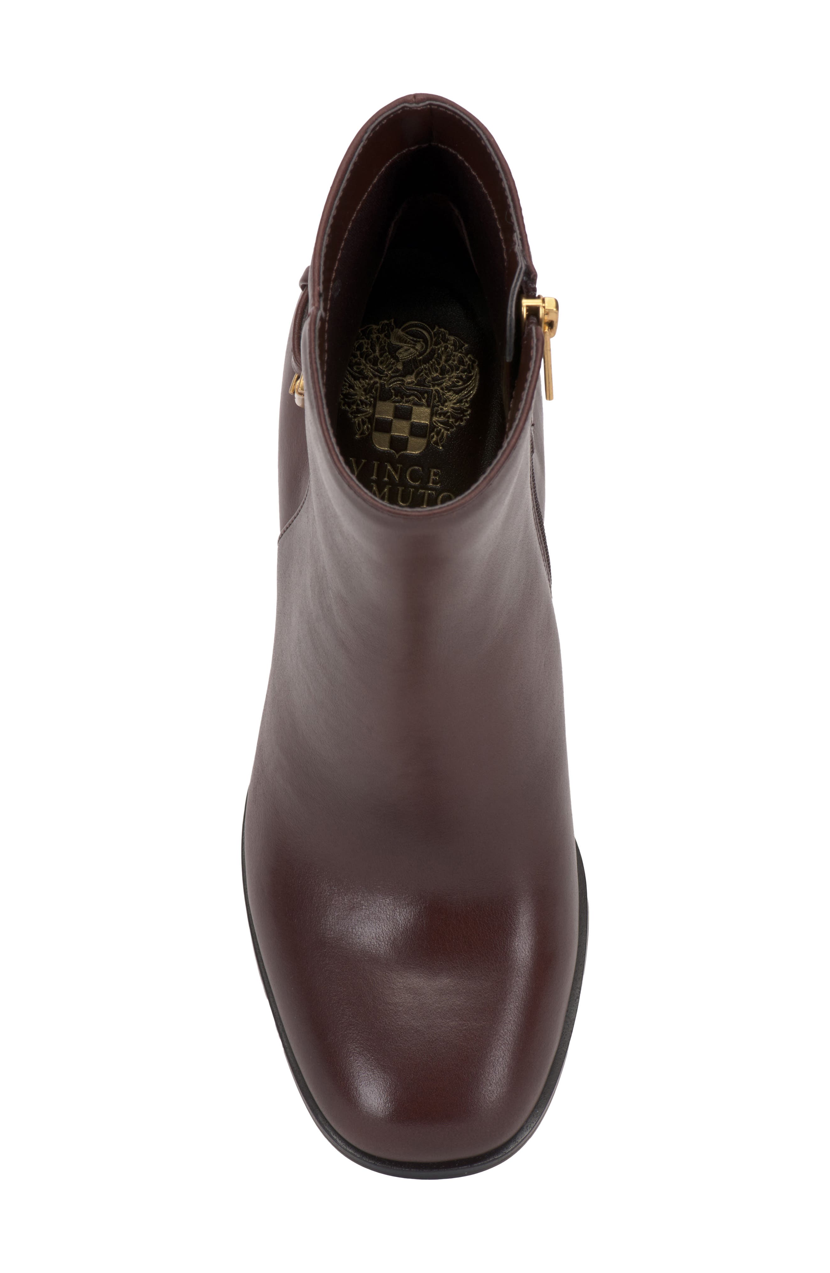 Melvani Leather Bootie, Alternate, color, WARM CHESTNUT