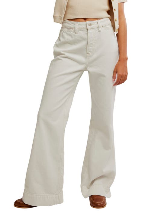 Cerine Relaxed Bootcut Jeans (Ecru)