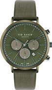 Ted Baker Haarvin Chronograph Leather Strap Watch, 44mm