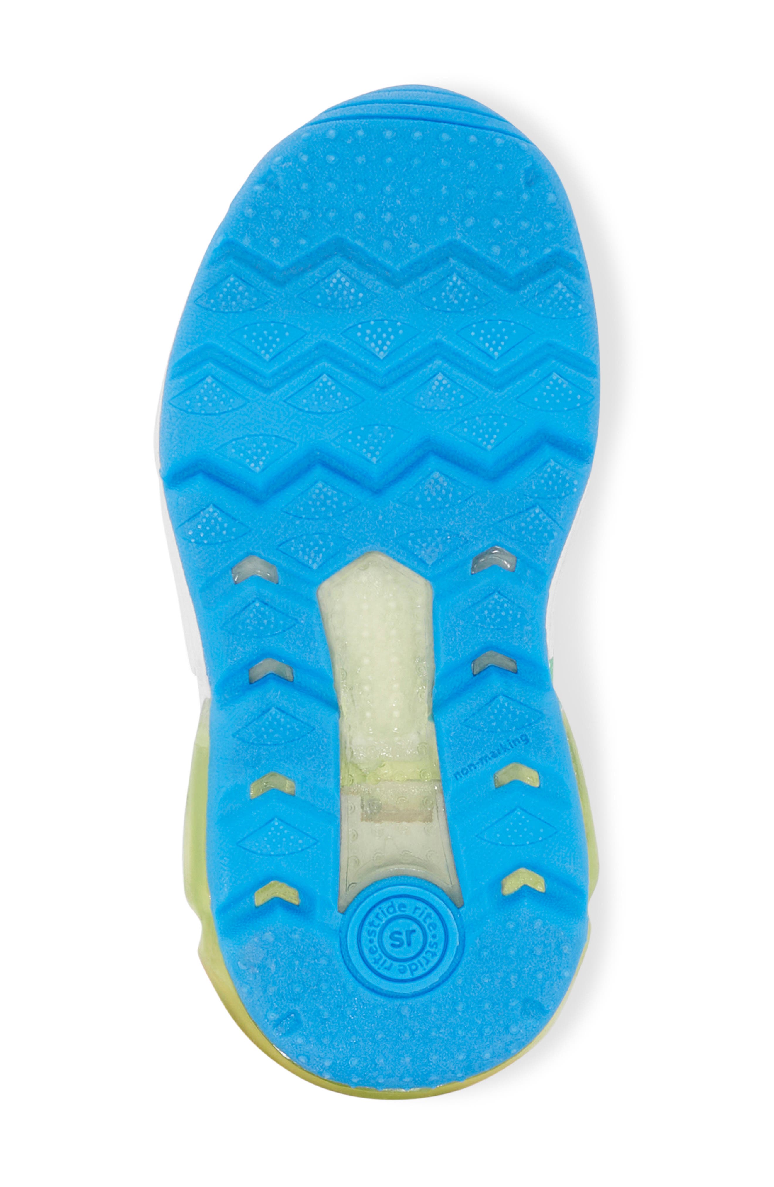Stride Rite Kids' Made2Play<sup>®</sup> Phantom Light-Up Sneaker, Alternate, color, Blue/ Green